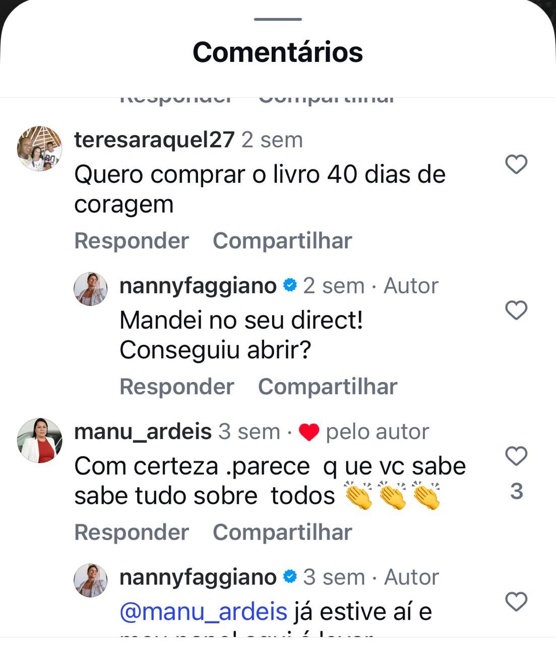 Depoimento 8 — 40 Dias de Coragem