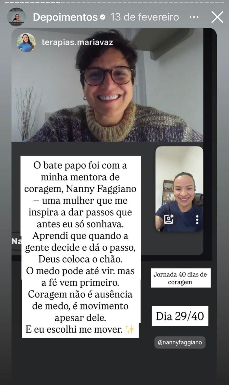 Depoimento 2 — 40 Dias de Coragem